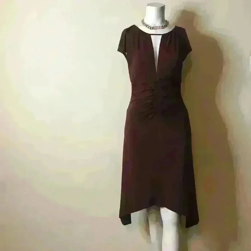 Max Studio Chocolate ๐ซ Brown Dress - Picture 4 of 5